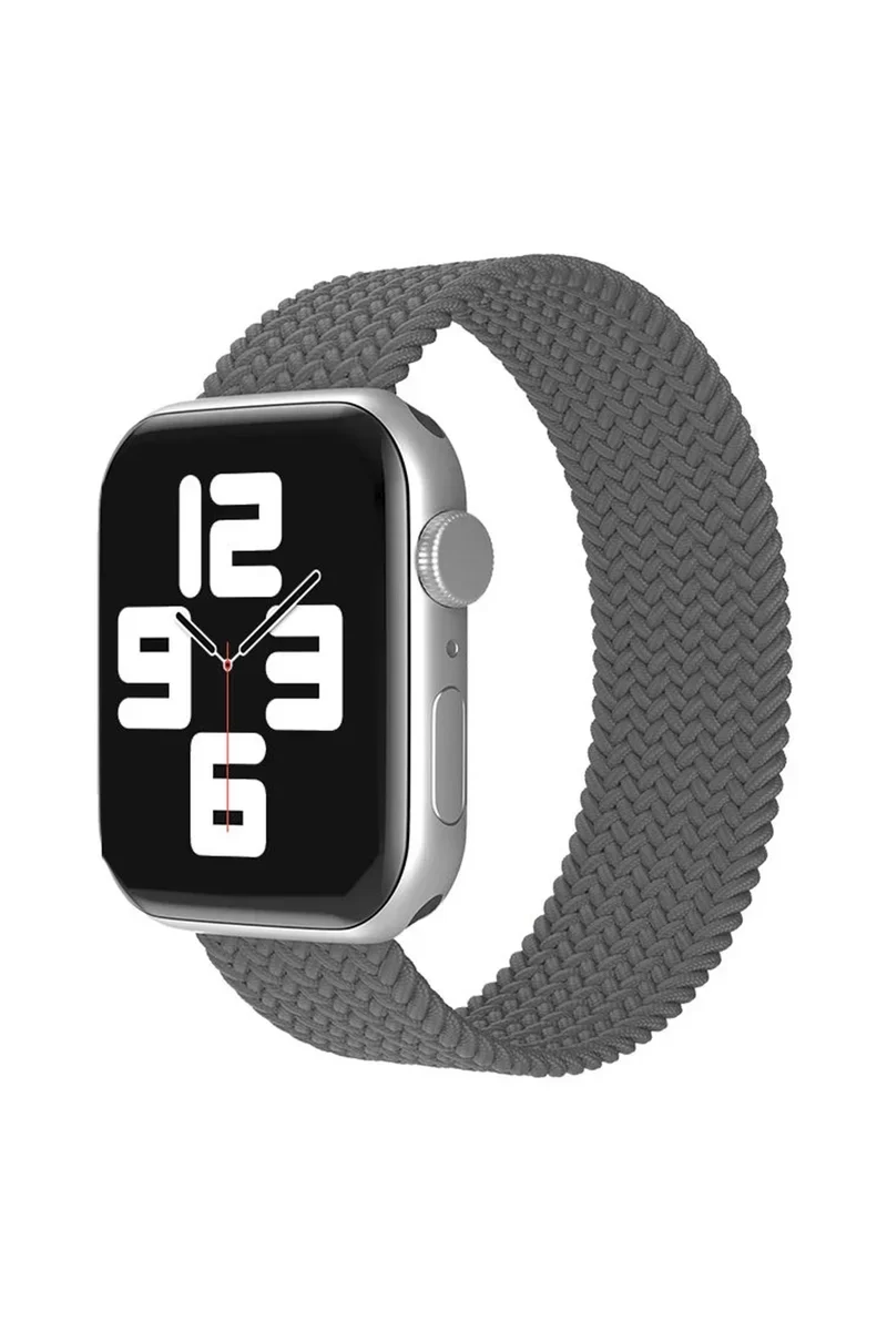 Newface Apple Watch 42mm Ayarlı Solo Silikon Kordon - Gri