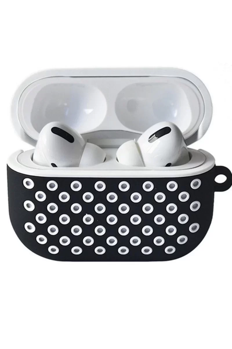 Newface Airpods Pro 2 (2.nesil) Spor Delikli Kılıf - Siyah-Beyaz