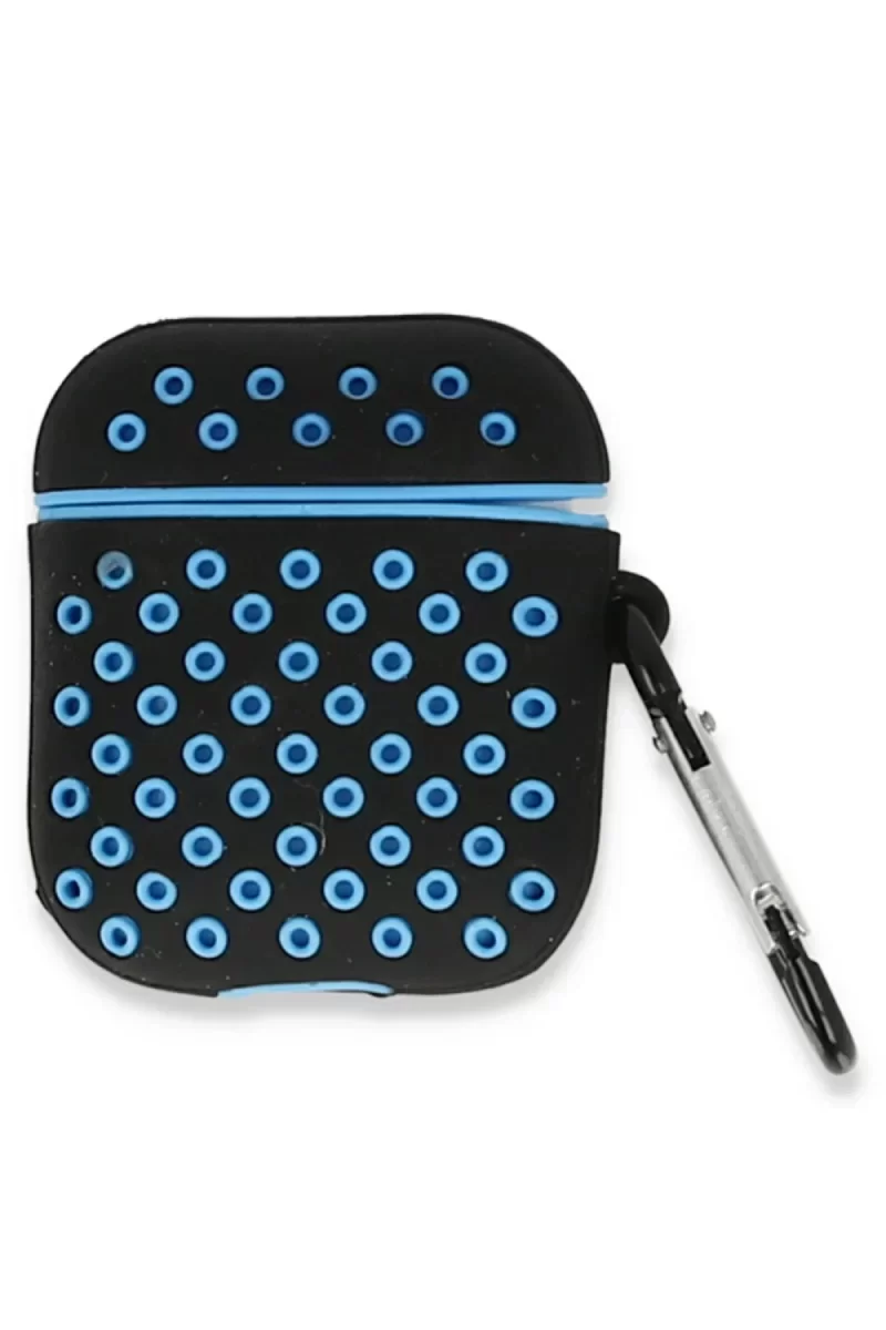 Newface Airpods 2 (2.nesil) Spor Delikli Kılıf - Siyah-Mavi