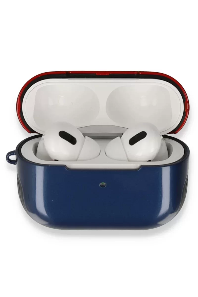 Newface Airpods Pro (1.nesil) 3in1 Kılıf - Lacivert-Kırmızı