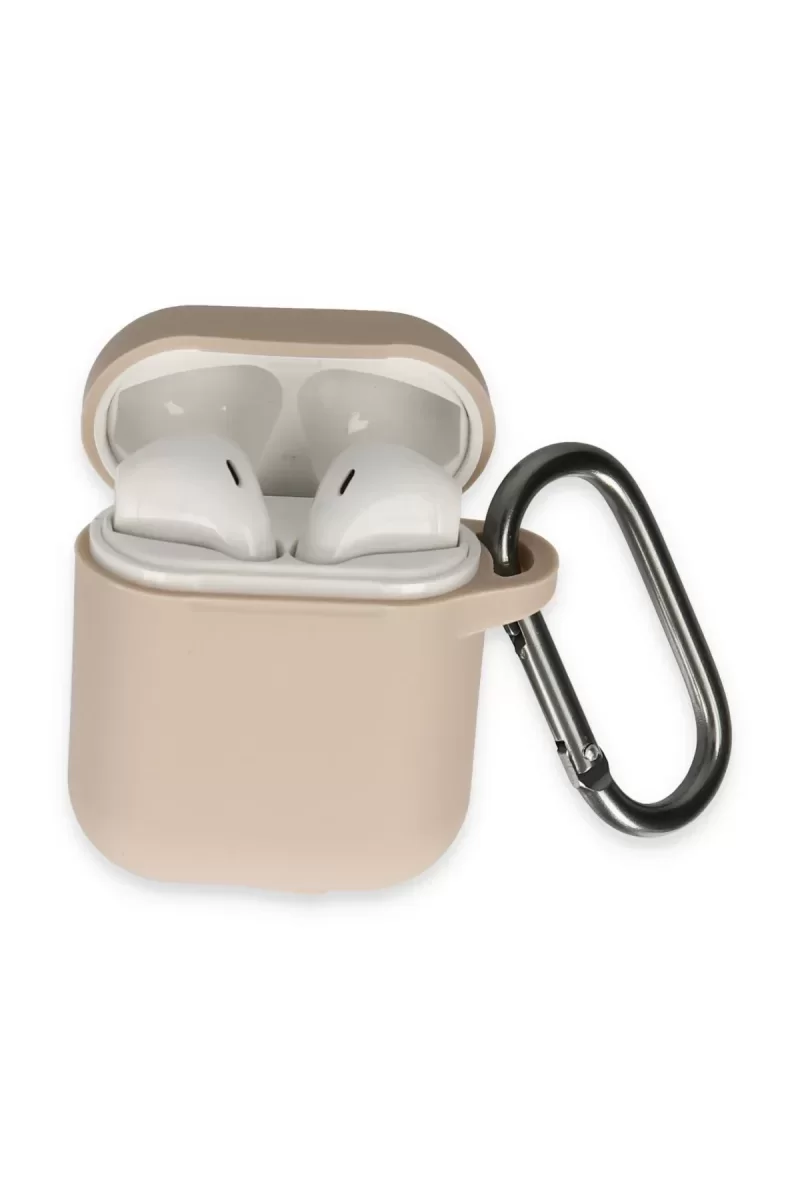 Newface Airpods 2 (2.nesil) Hang Kılıf - Pudra