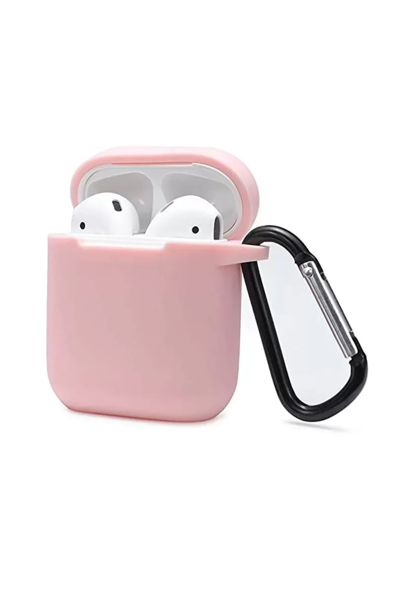 Newface Airpods 2 (2.nesil) Sert Silikon Kılıf - Pudra
