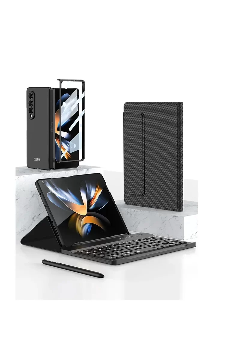 Newface Universal Universal Kılıf Fold Klavye - Karbon Siyah