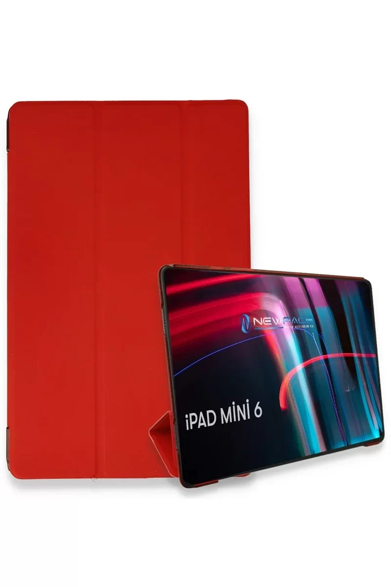 Newface iPad Mini 6 Kılıf Tablet Smart Kılıf - Kırmızı