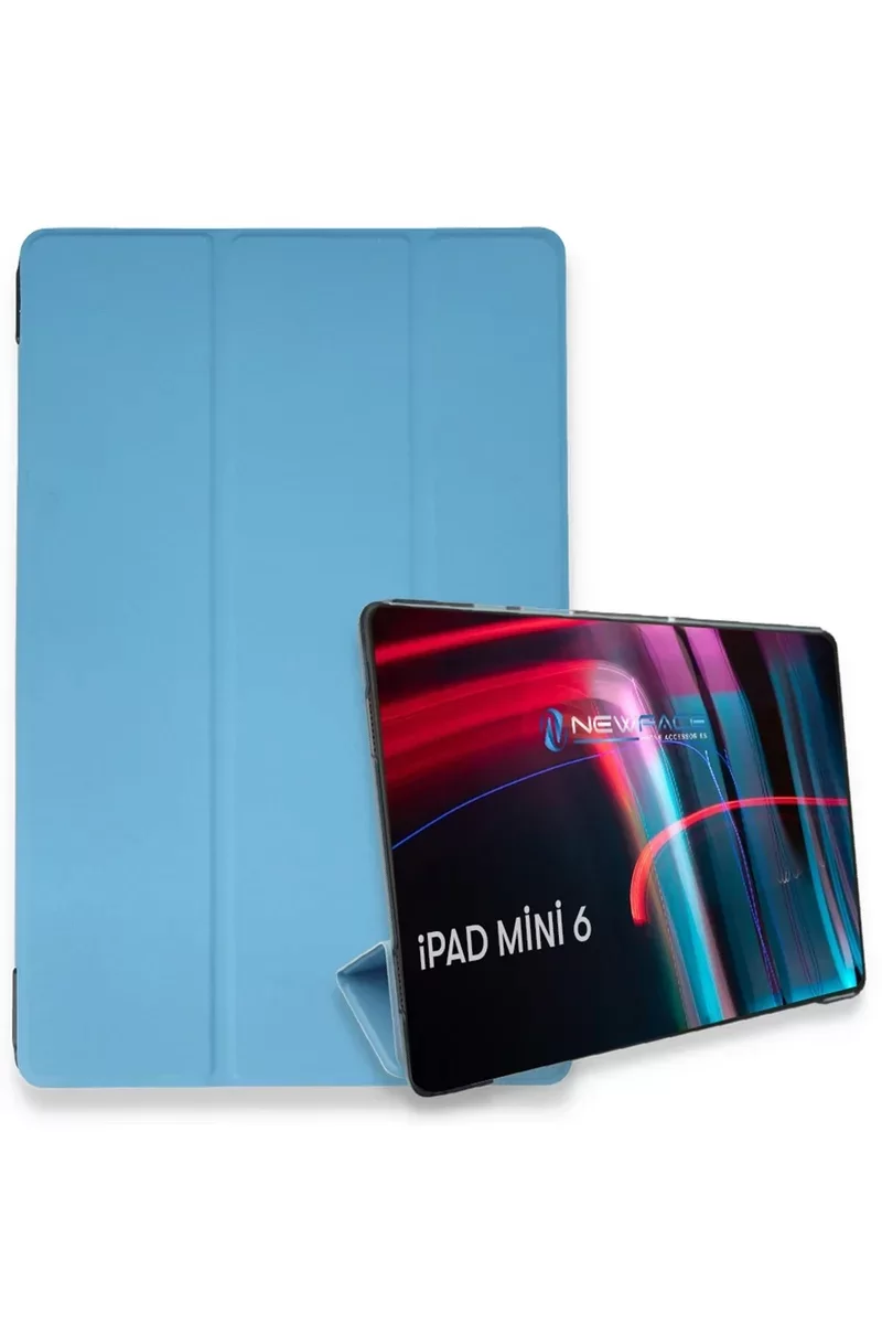 Newface iPad Mini 6 Kılıf Tablet Smart Kılıf - Mavi