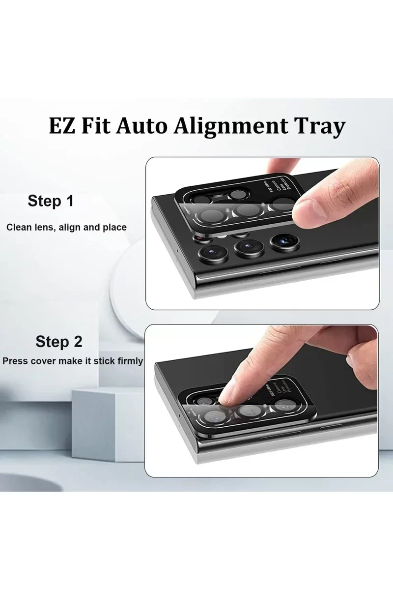 Newface Samsung Galaxy S23 Ultra Valdez Metal Kamera Lens - Kırmızı