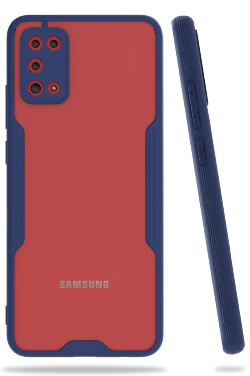 Newface Samsung Galaxy A02S Kılıf Platin Silikon - Lacivert