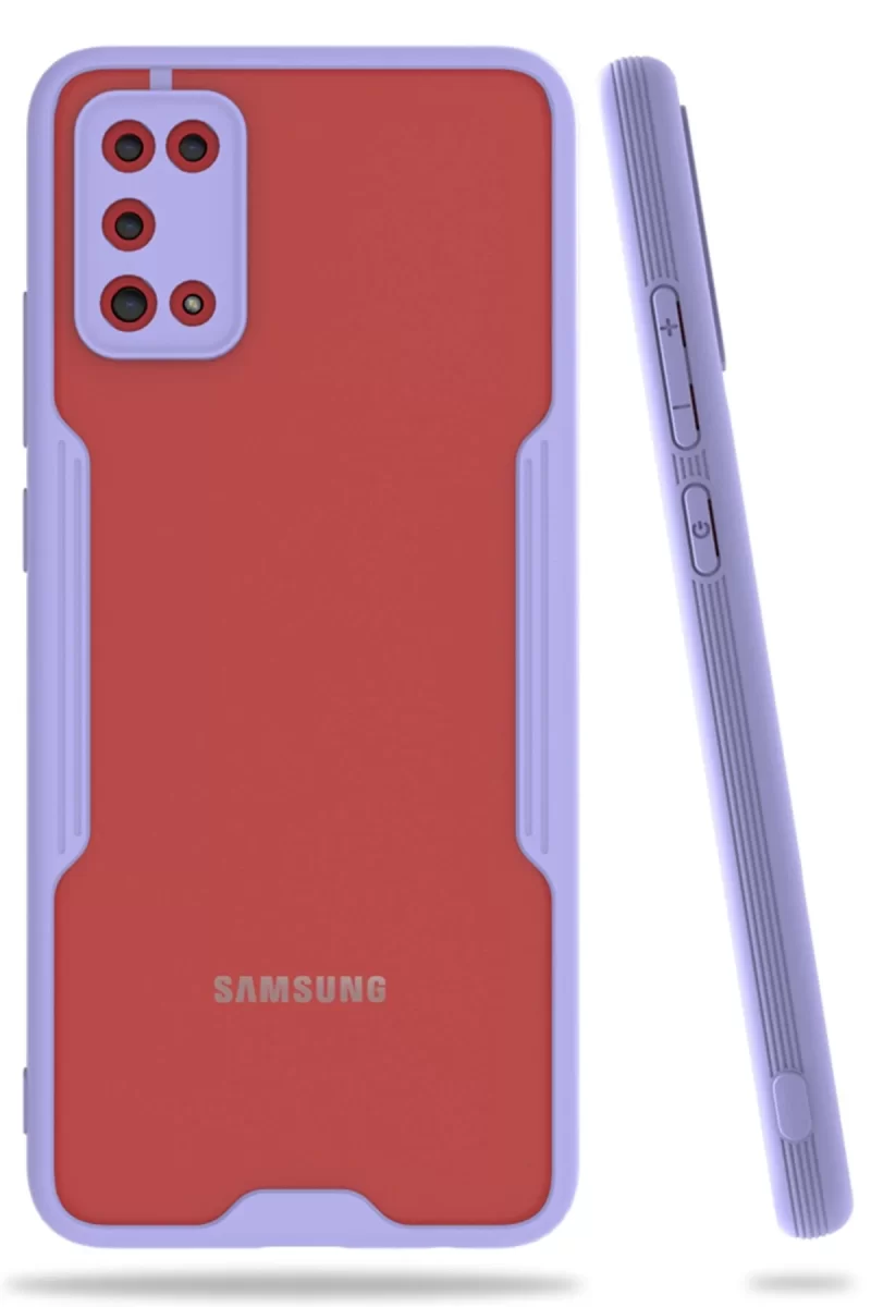 Newface Samsung Galaxy A02S Kılıf Platin Silikon - Lila