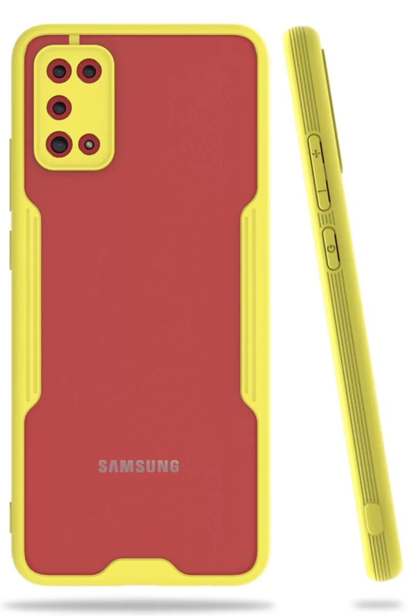 Newface Samsung Galaxy A02S Kılıf Platin Silikon - Sarı