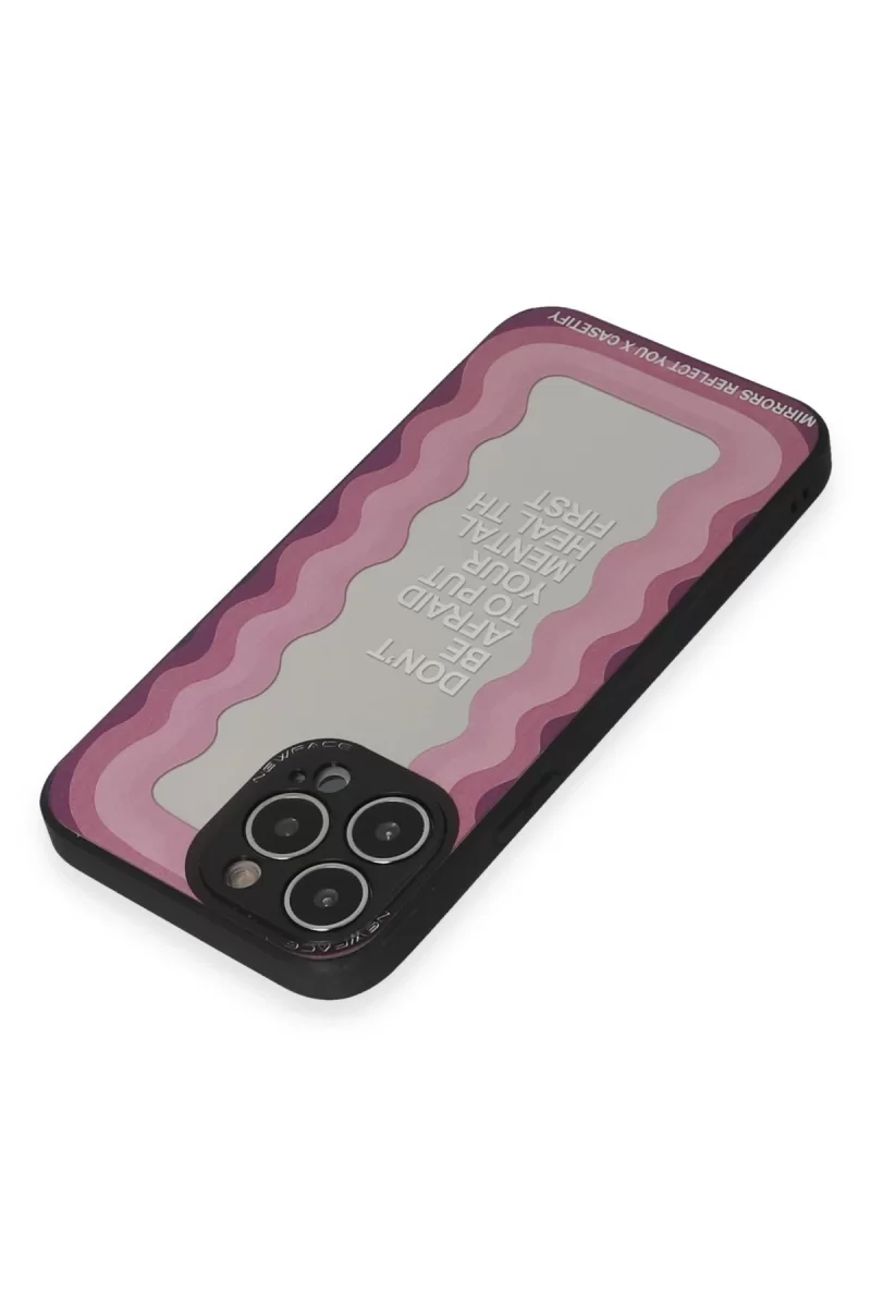 Newface iPhone 13 Pro Max Kılıf Mirror Desenli Kapak - Mirror - 11