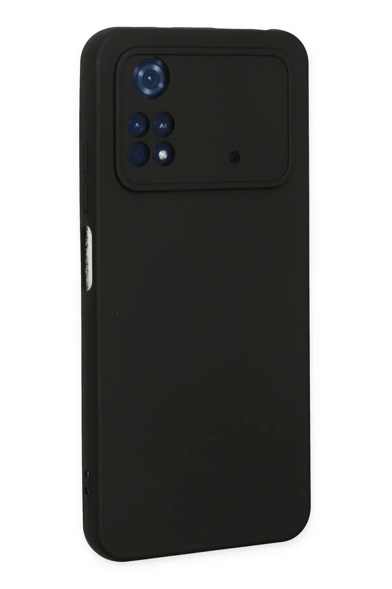 Newface Xiaomi Poco M4 Pro 4G Kılıf Nano içi Kadife Silikon - Siyah