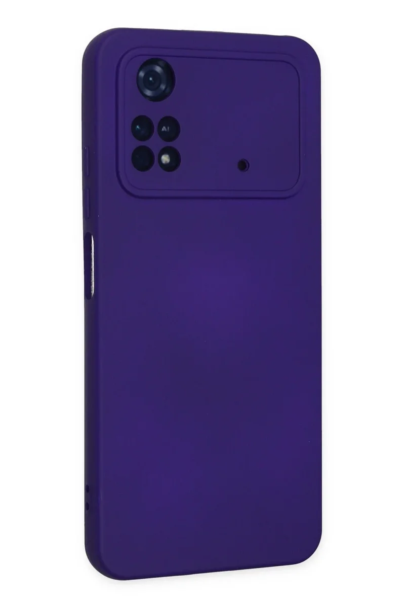 Newface Xiaomi Poco M4 Pro 4G Kılıf Nano içi Kadife Silikon - Mor