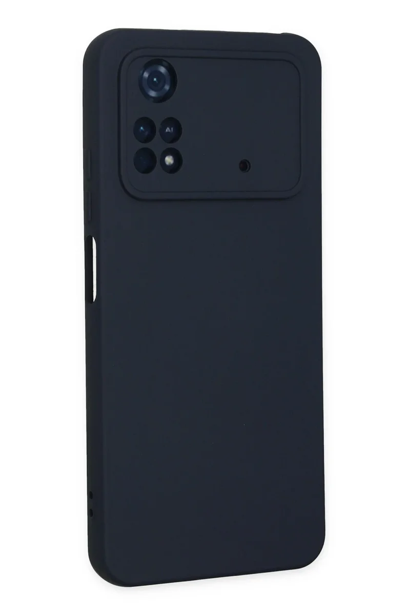 Newface Xiaomi Poco M4 Pro 4G Kılıf Nano içi Kadife Silikon - Lacivert