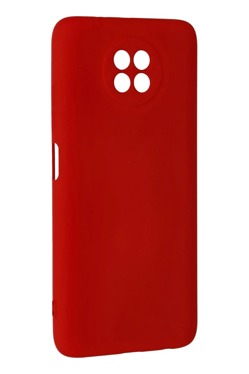 Newface Xiaomi Redmi Note 9 5G Kılıf Nano içi Kadife Silikon - Kırmızı