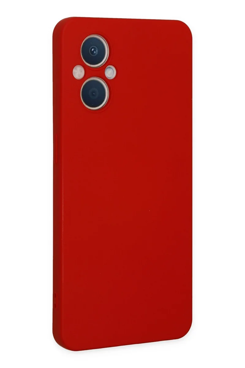 Newface Oppo Reno 7 Lite Kılıf Nano içi Kadife Silikon - Kırmızı