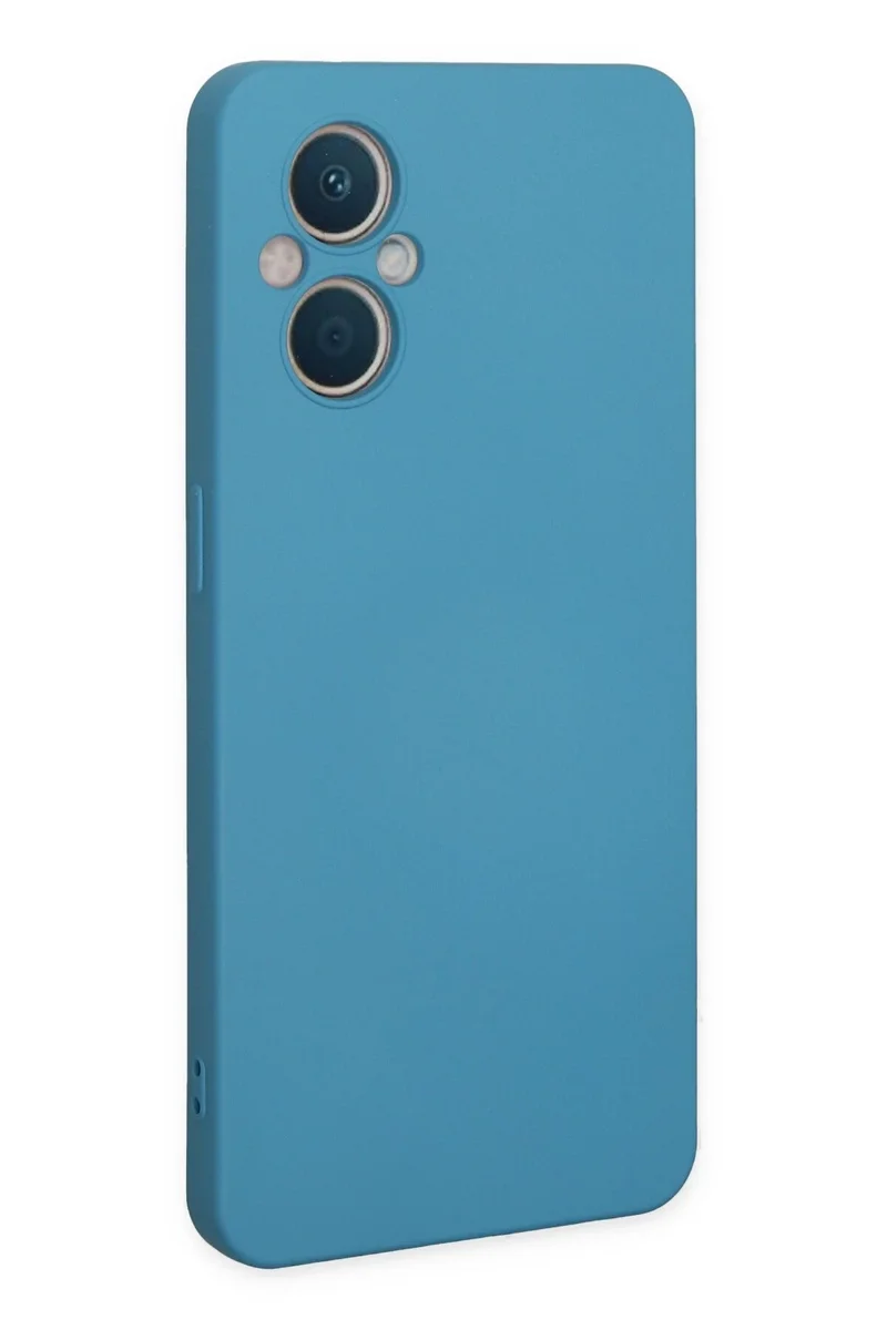 Newface Oppo Reno 7 Lite Kılıf Nano içi Kadife Silikon - Mavi