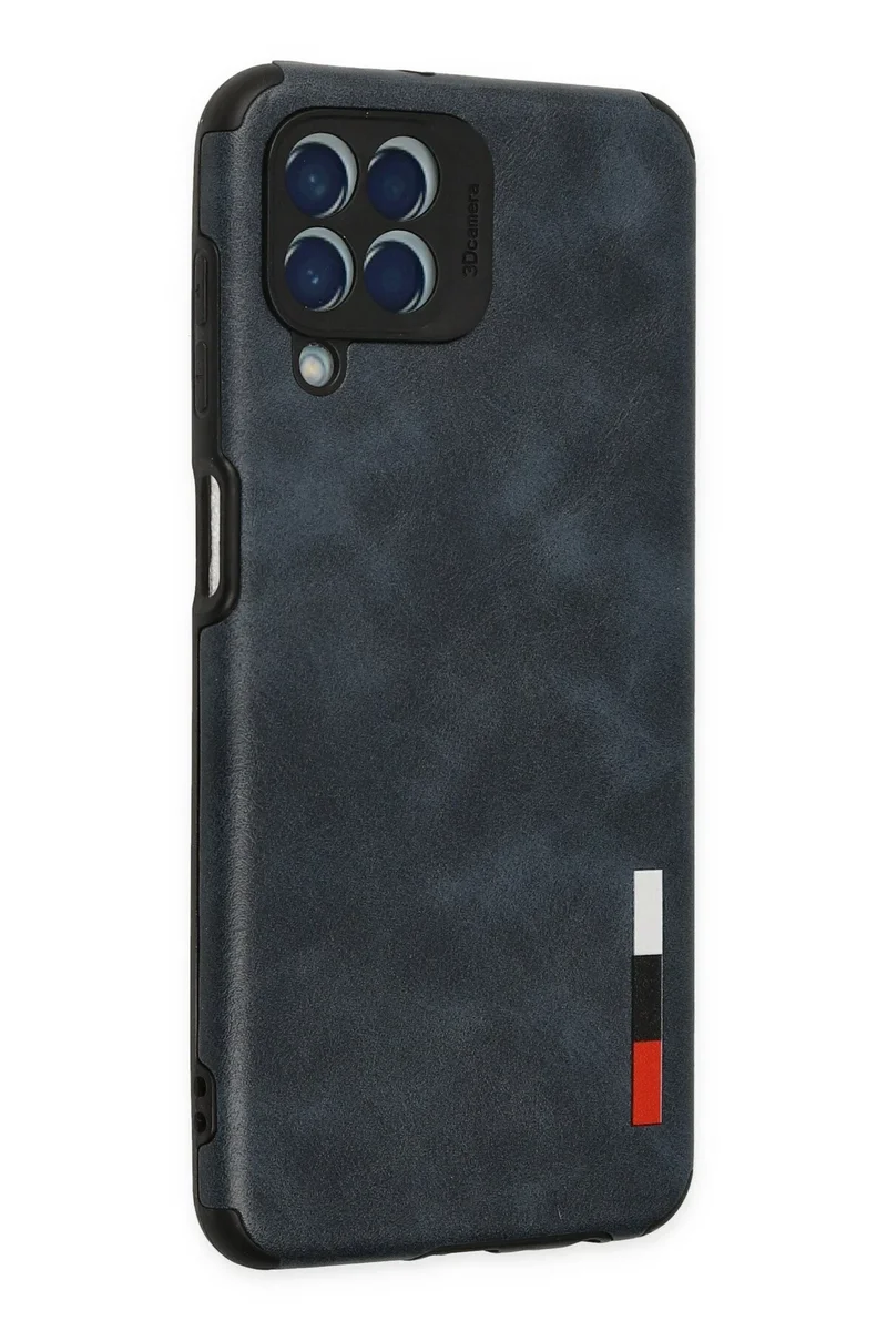 Newface Samsung Galaxy M33 Kılıf Loop Deri Silikon - Lacivert