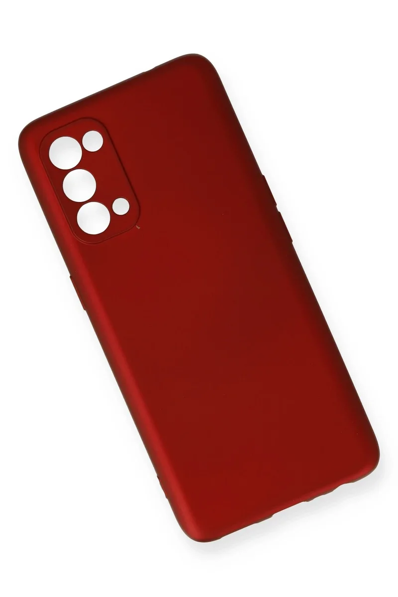 Newface Oppo Reno 5 Kılıf First Silikon - Bordo