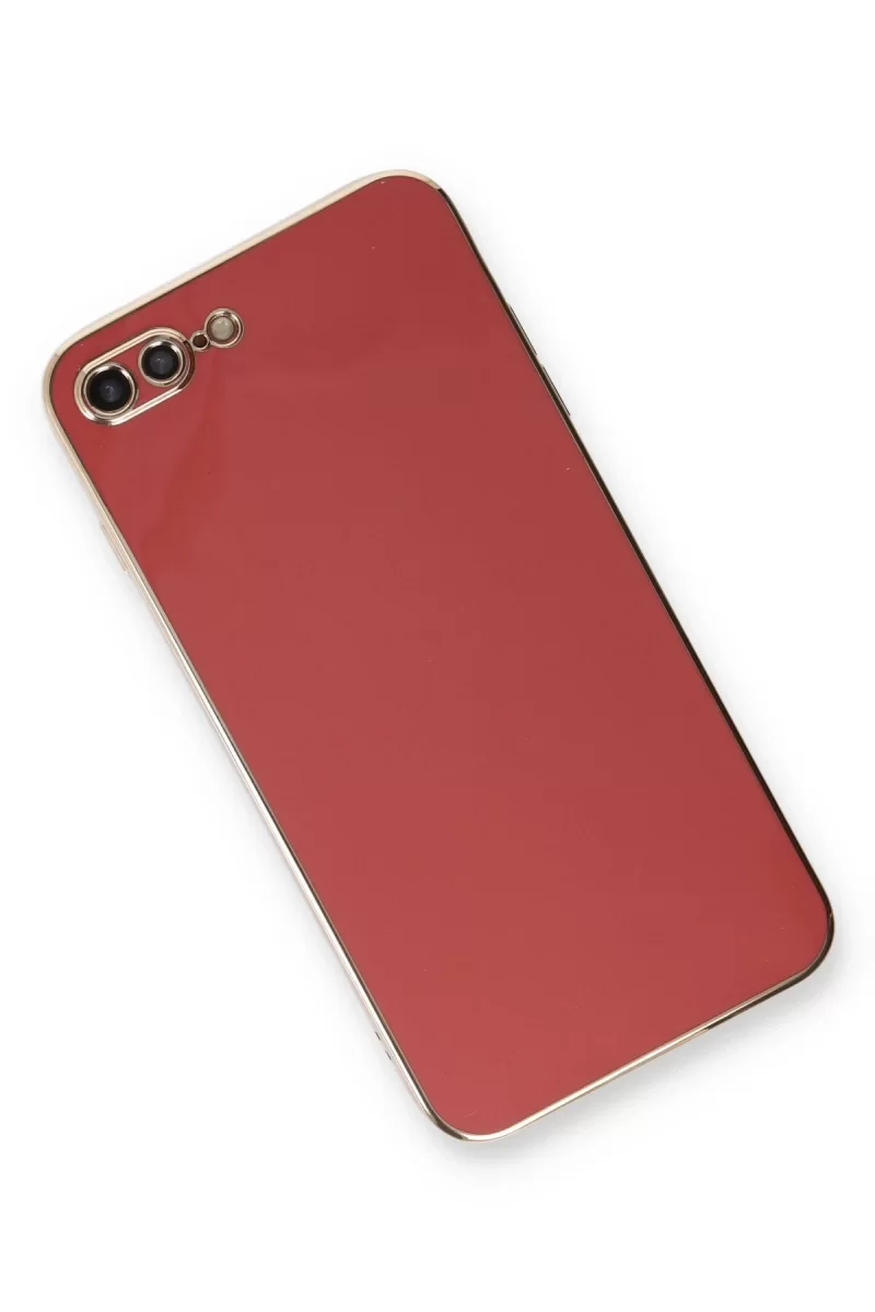 Newface iPhone 7 Plus Kılıf Volet Silikon - Kırmızı