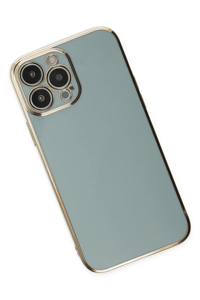 Newface iPhone 13 Pro Kılıf Volet Silikon - Açık Yeşil