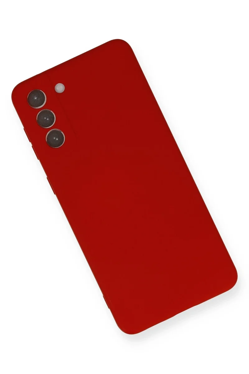 Newface Samsung Galaxy S21 Plus Kılıf Nano içi Kadife Silikon - Kırmızı