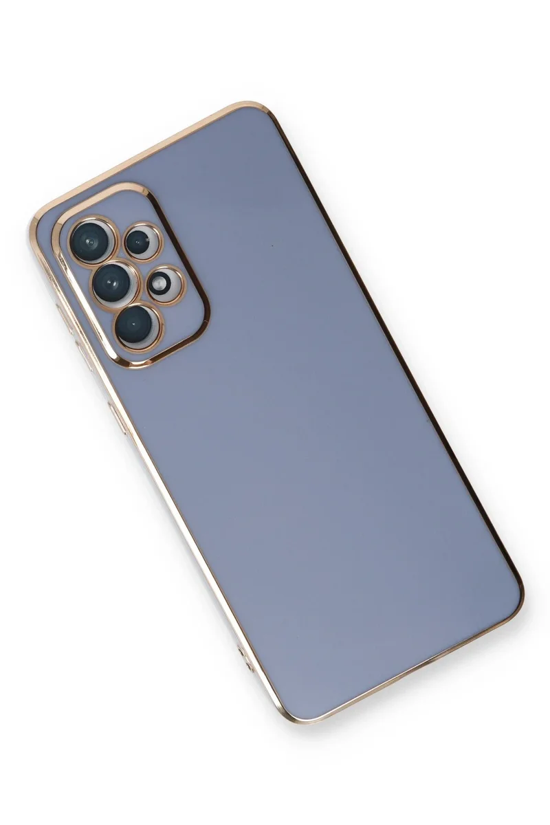 Newface Samsung Galaxy A33 5G Kılıf Volet Silikon - Mavi