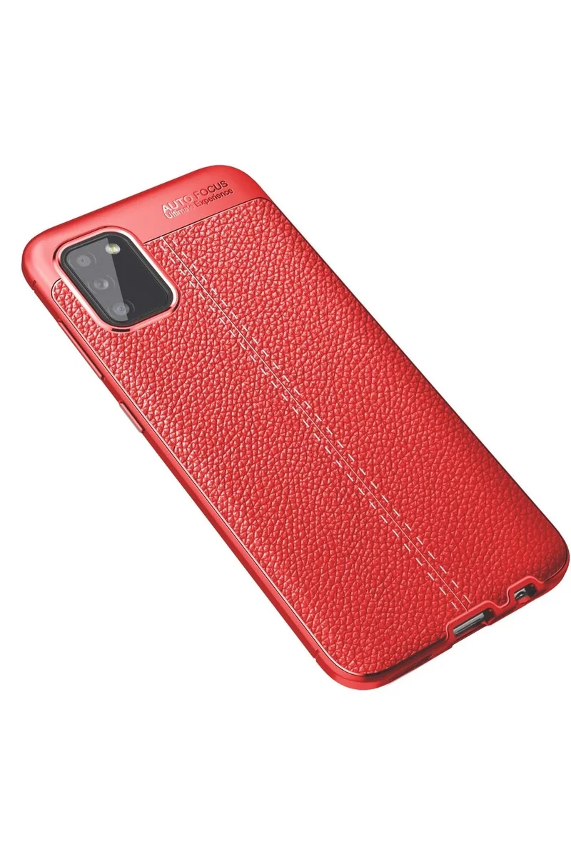Newface Samsung Galaxy A02S Kılıf Auto Focus Kapak - Kırmızı