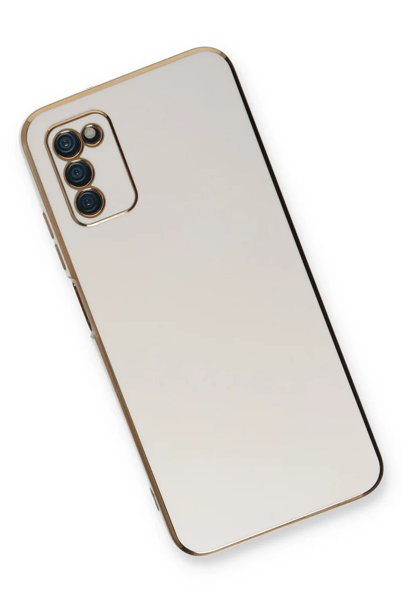 Newface Samsung Galaxy A03S Kılıf Volet Silikon - Beyaz