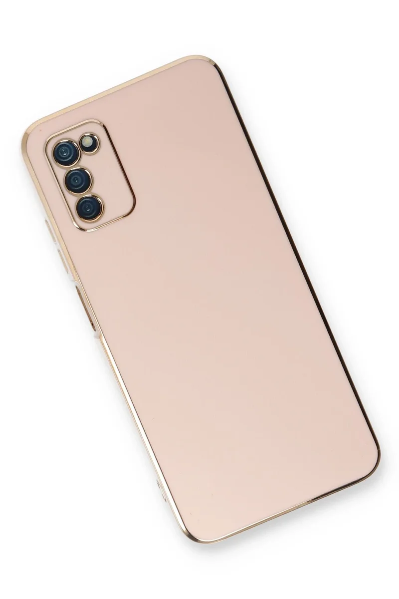 Newface Samsung Galaxy A03S Kılıf Volet Silikon - Pembe