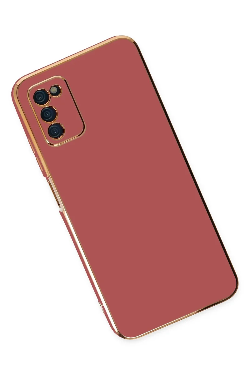 Newface Samsung Galaxy A03S Kılıf Volet Silikon - Kırmızı