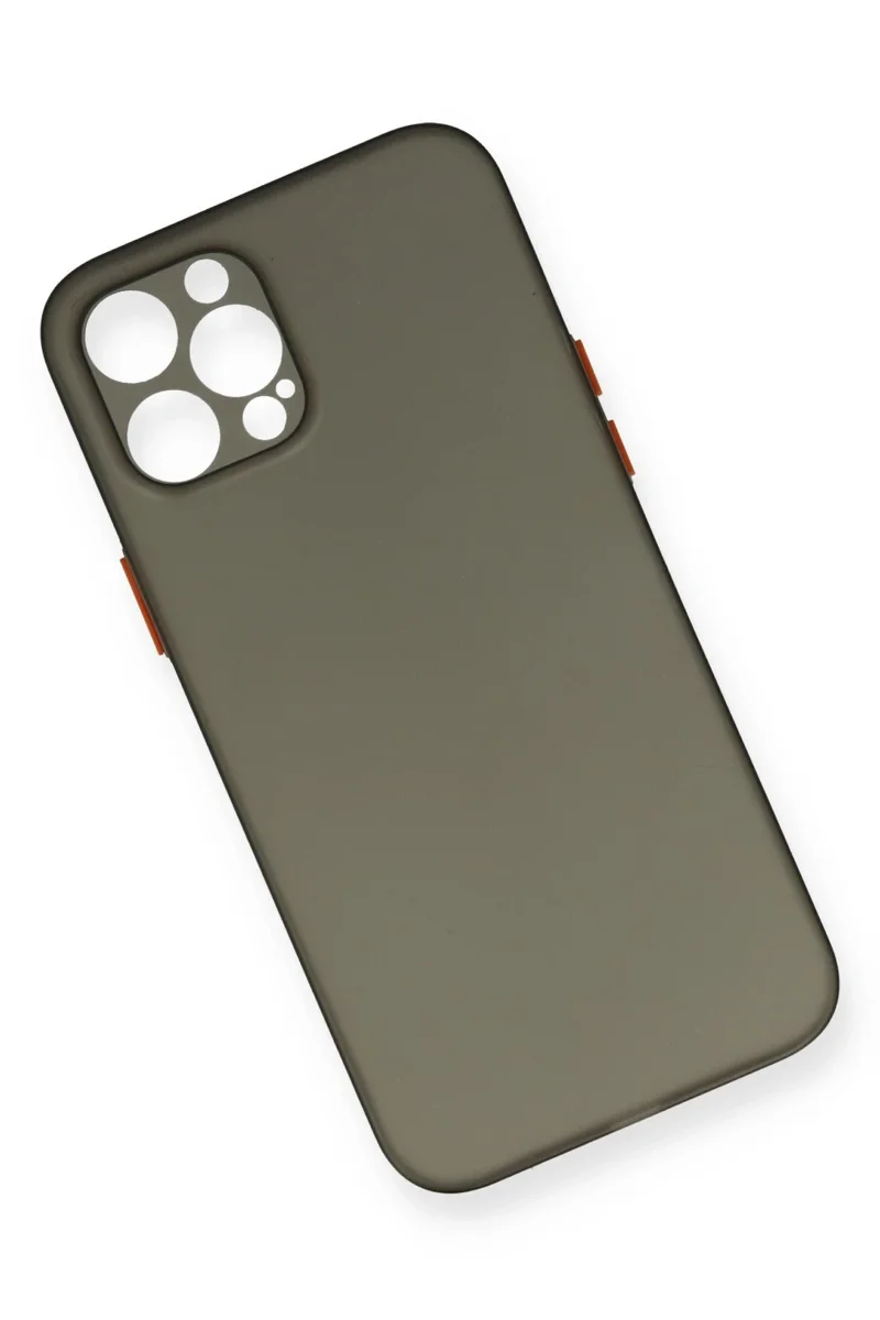 Newface iPhone 12 Pro Max Kılıf PP Ultra İnce Kapak - Gri