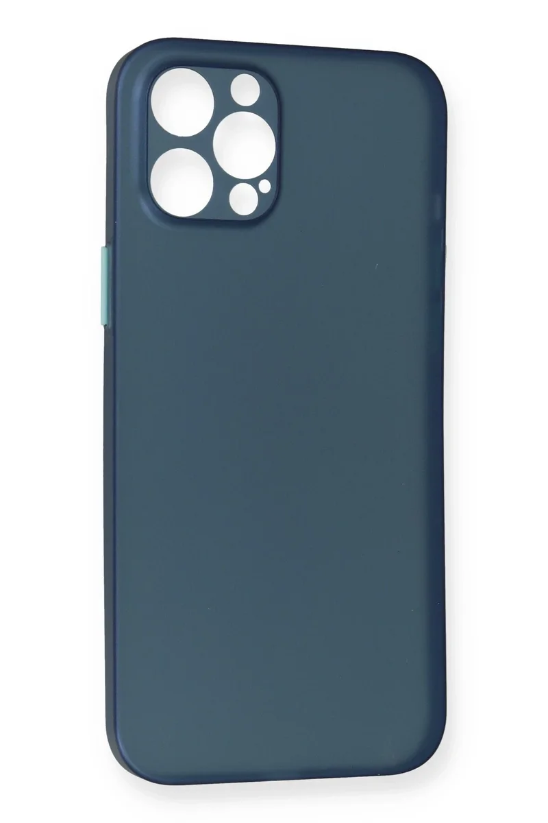 Newface iPhone 12 Pro Max Kılıf PP Ultra İnce Kapak - Mavi