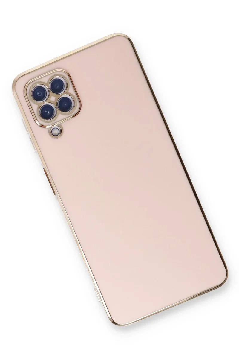 Newface Samsung Galaxy A22 Kılıf Volet Silikon - Pembe