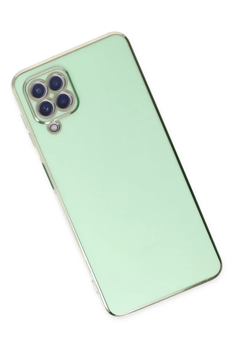 Newface Samsung Galaxy A22 Kılıf Volet Silikon - Açık Yeşil