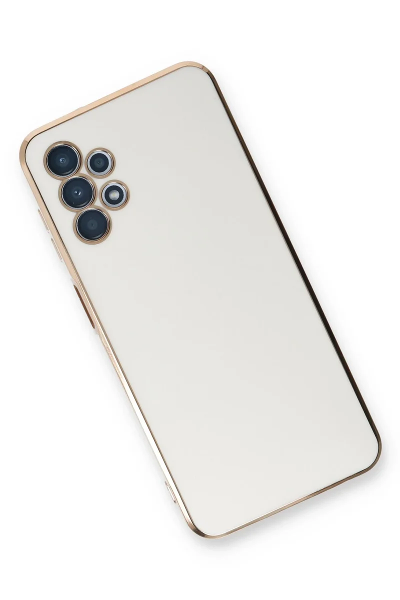 Newface Samsung Galaxy A13 4G Kılıf Volet Silikon - Beyaz