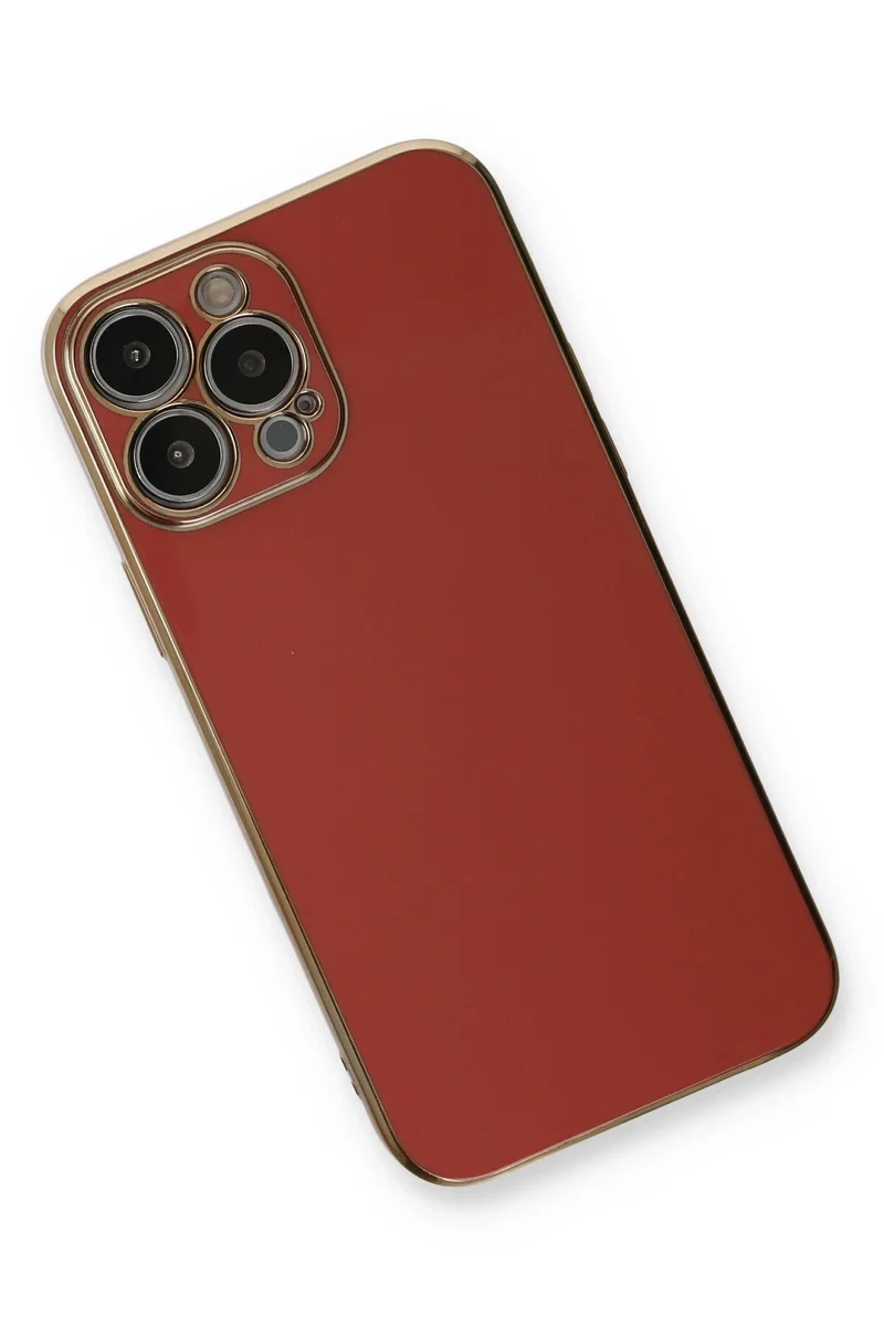 Newface iPhone 13 Pro Max Kılıf Volet Silikon - Kırmızı