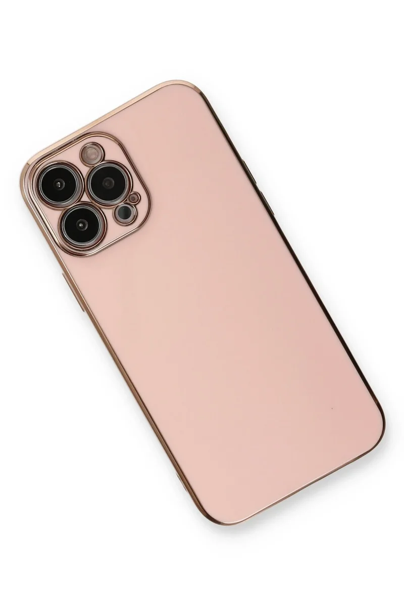 Newface iPhone 13 Pro Max Kılıf Volet Silikon - Pembe