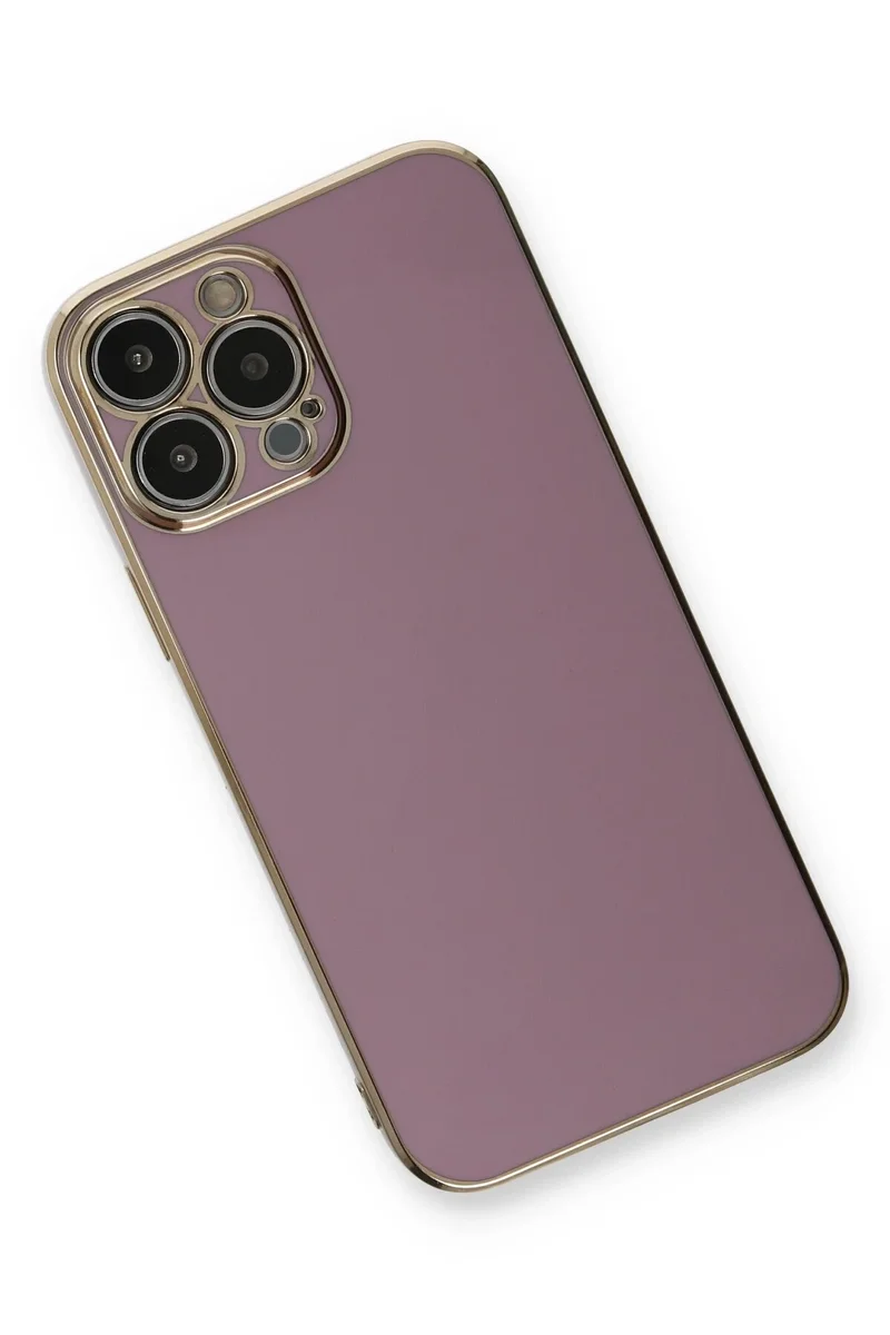 Newface iPhone 13 Pro Max Kılıf Volet Silikon - Mor