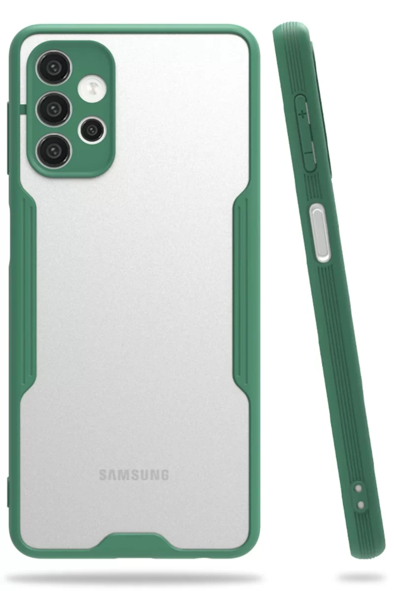 Newface Samsung Galaxy A52 Kılıf Platin Silikon - Yeşil