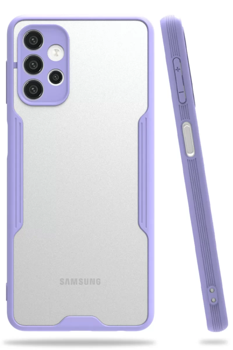 Newface Samsung Galaxy A72 Kılıf Platin Silikon - Lila