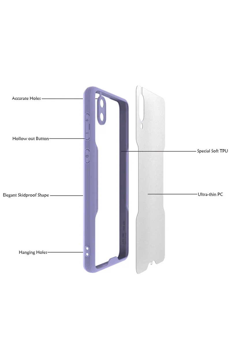 Newface Samsung Galaxy A02 Kılıf Platin Silikon - Siyah