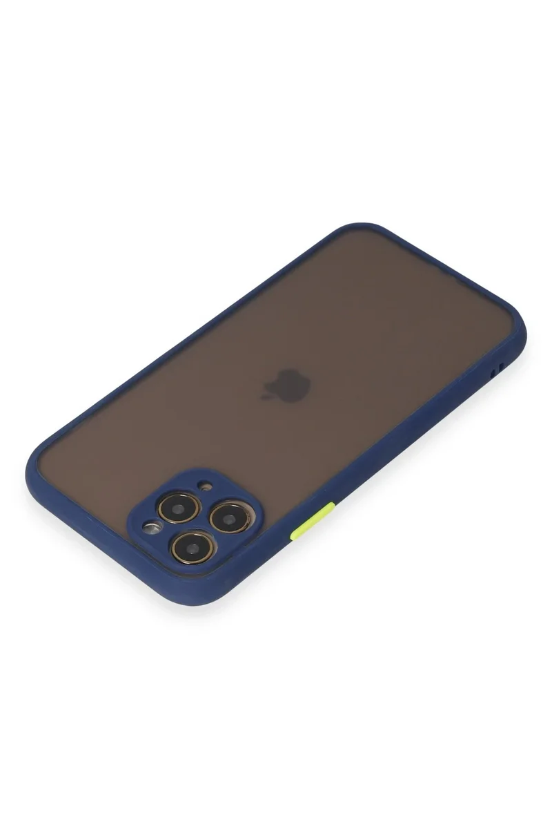 Newface iPhone 11 Pro Kılıf Montreal Silikon Kapak - Lacivert