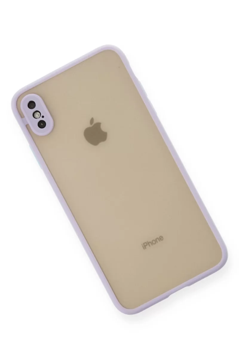 Newface iPhone X Kılıf Montreal Silikon Kapak - Mor