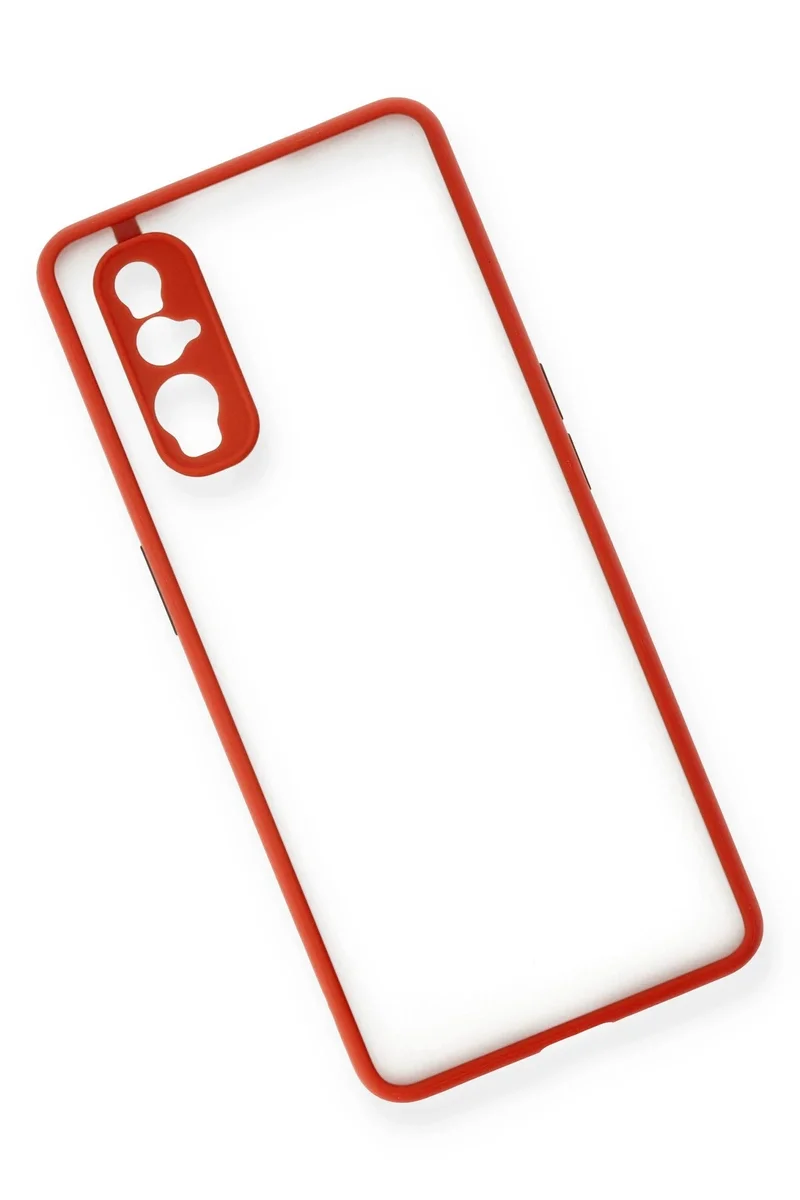 Newface Oppo Find X2 Kılıf Montreal Silikon Kapak - Kırmızı