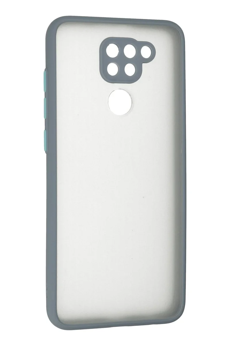 Newface Xiaomi Redmi Note 9 Kılıf Montreal Silikon Kapak - Gri