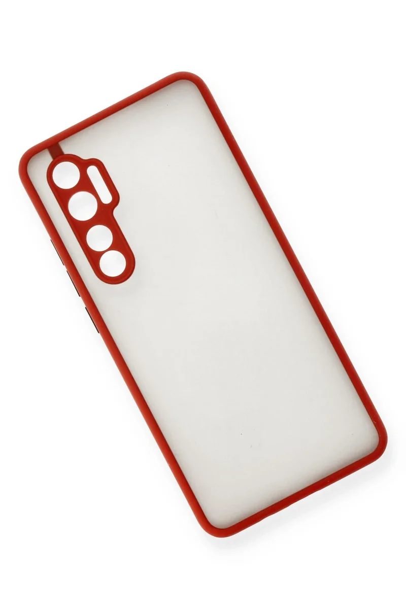 Newface Xiaomi Mi Note 10 Lite Kılıf Montreal Silikon Kapak - Kırmızı