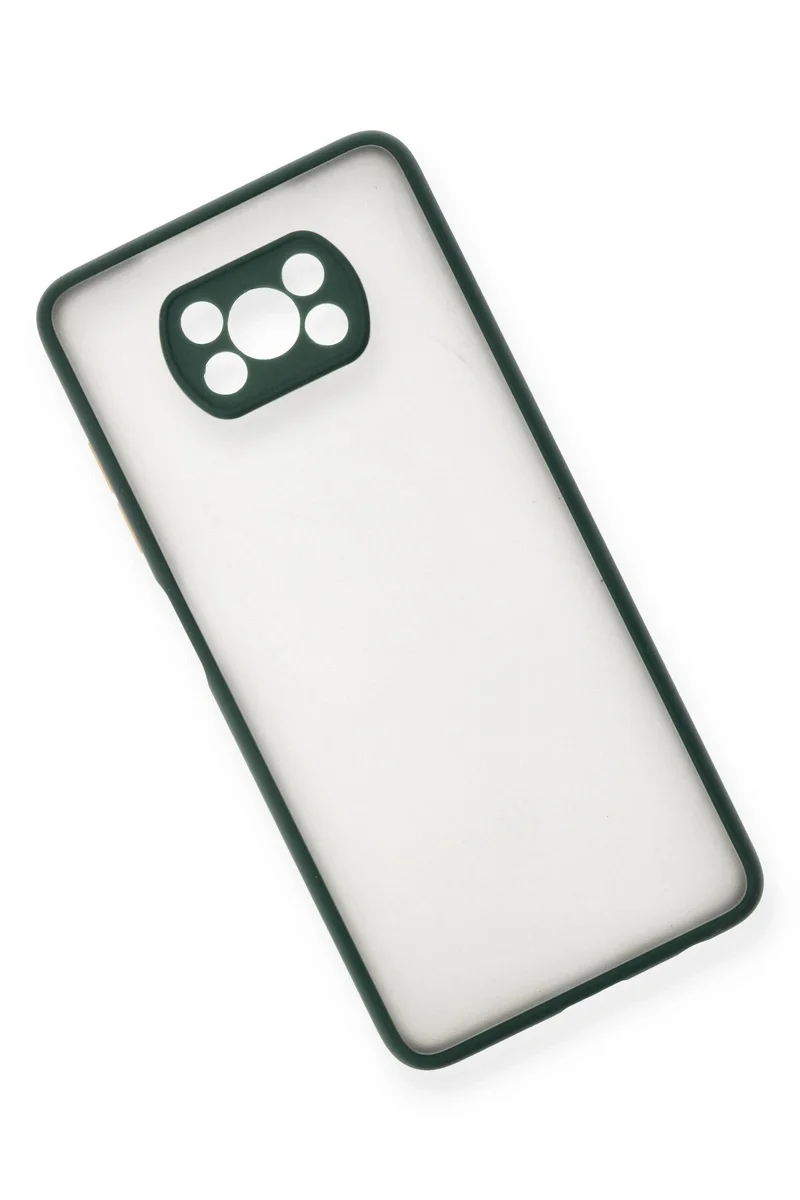 Newface Xiaomi Pocophone X3 Kılıf Montreal Silikon Kapak - Yeşil