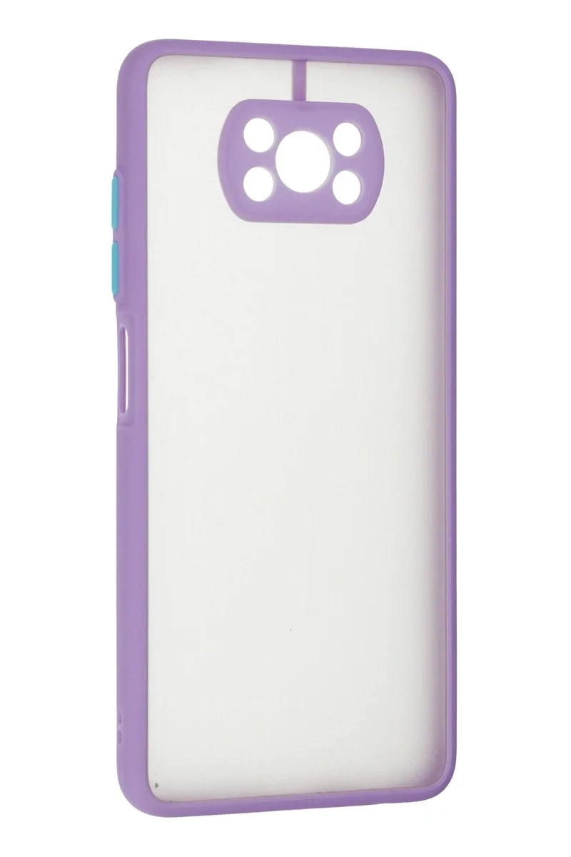 Newface Xiaomi Pocophone X3 Kılıf Montreal Silikon Kapak - Mor