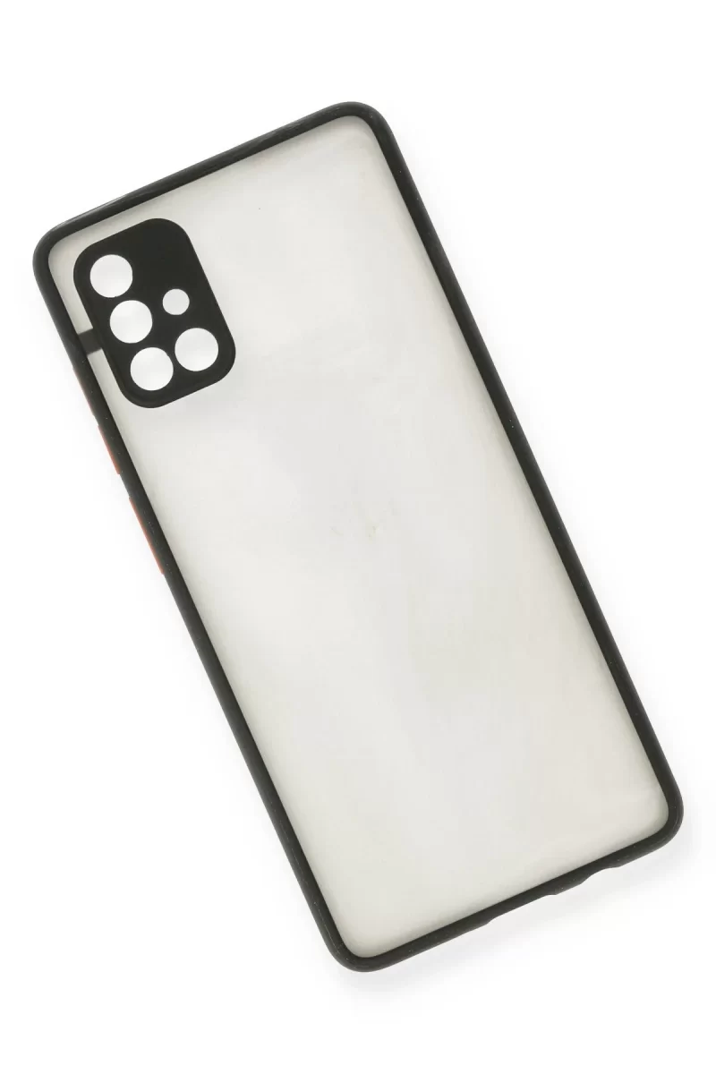 Newface Samsung Galaxy A71 Kılıf Montreal Silikon Kapak - Siyah