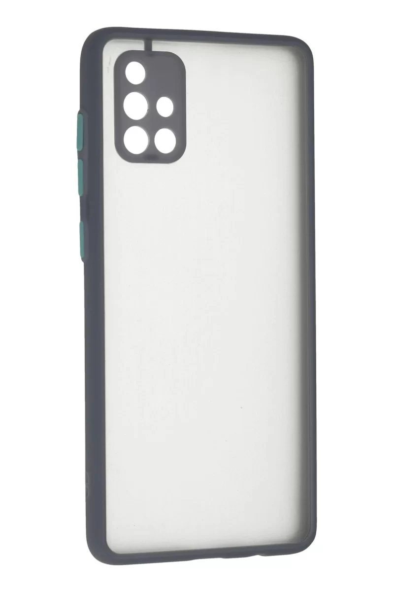 Newface Samsung Galaxy A71 Kılıf Montreal Silikon Kapak - Gri